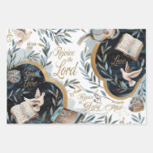 Freude & Vertrauen: Taube und Bibel-Symbolik Geschenkpapier Set (Vorderseite 3)