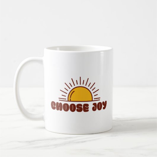Freude wählen Motivationsbecher Kaffeetasse (Links)