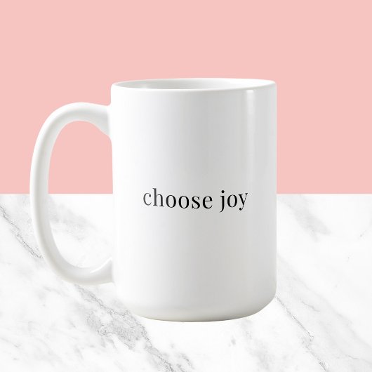 Freude wählen - positive Gedanken einfache Typogra Kaffeetasse