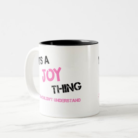 Freude, was man T - Shirt nicht verstehen würde Zweifarbige Tasse (Vorderseite Links)