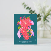 Freude Weihnachten Weihnachtsstern Teal (Stehend Vorderseite)