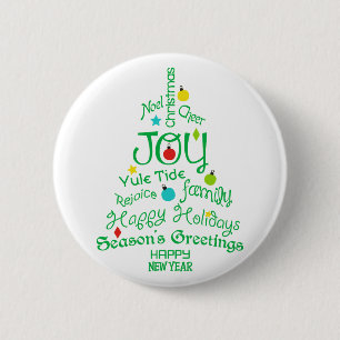 Freude-Weihnachtsbaum Button