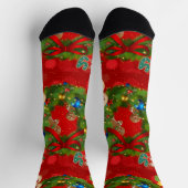 Freude Weihnachtskranz Lebkuchen Premium Crew Sock Socken (Oben)