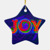 Freude-Weihnachtsverzierung 2 Keramikornament (Hinten)