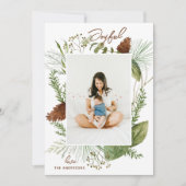 Freude. Weihnachtswald in Aquarellen Feiertagskarte (Vorderseite)