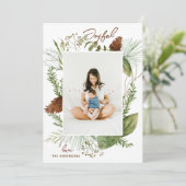 Freude. Weihnachtswald in Aquarellen Feiertagskarte (Stehend Vorderseite)