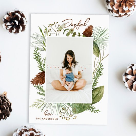 Freude. Weihnachtswald in Aquarellen Feiertagskarte