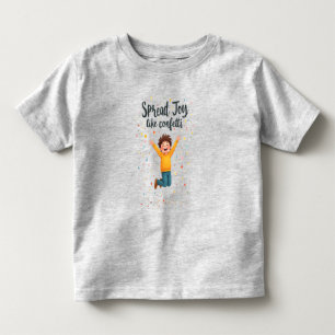 Freude wie Confetti-Vibrant-Positivdesign verbreit Kleinkind T-shirt