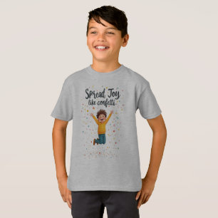 Freude wie Confetti-Vibrant-Positivdesign verbreit T-Shirt
