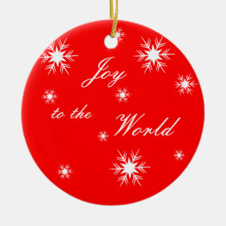 Freude zu den Weltschneeflocken Keramikornament