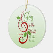 Freude zum Weltchristlichen Weihnachten Carol Keramikornament (Links)