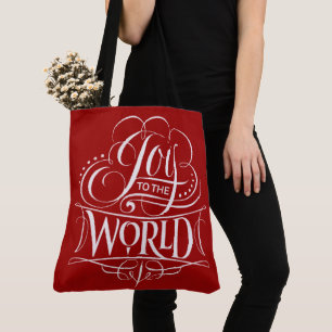 Freude zum WeltweihnachtsKalligraphie-Rot Tasche
