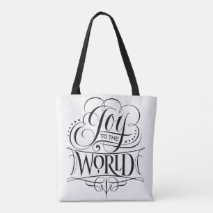 Freude zum WeltweihnachtsKalligraphie-Weiß Tasche