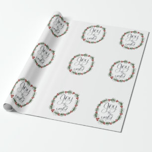 Freude zum WeltweihnachtsPackpapier Geschenkpapier