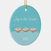 Freude zur Verzierung der Weltschaumgummiring-| Keramikornament (Rechts)