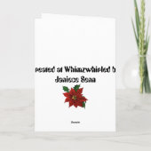 Freude zur Welt Feiertagskarte (Rückseite)