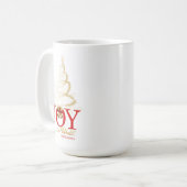 "Freude zur Welt" Weihnachtsscripture-Tasse Kaffeetasse (Vorderseite Links)