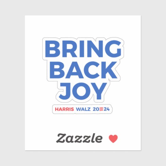 Freude zurück - Harris Walz 2024 Aufkleber (Blatt)