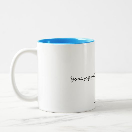 Freude Zweifarbige Tasse (Links)