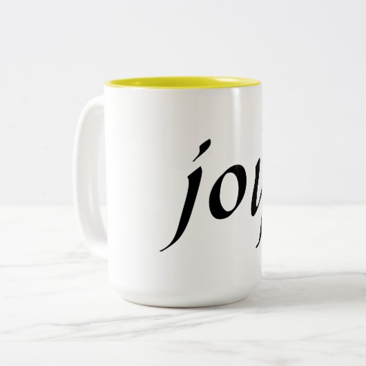 Freude Zweifarbige Tasse (Vorderseite Links)