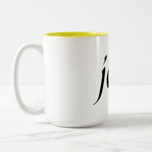 Freude Zweifarbige Tasse (Links)