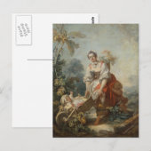 Freuden der Mutterschaft Fragonard Postkarte (Vorne/Hinten)