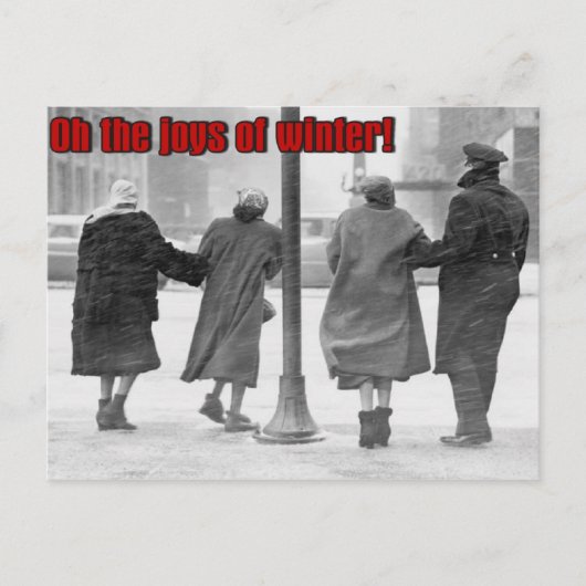 Freuden des Winters Postkarte (Vorderseite)