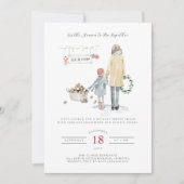 Freuden Winter | Nostalgisches Weihnachts-Party Einladung (Vorderseite)