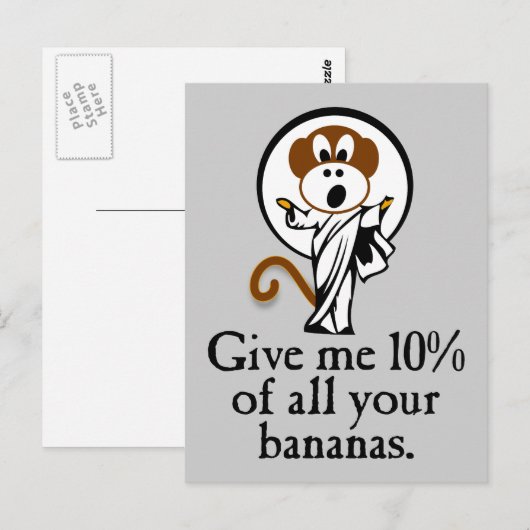 Freudenaffe Postkarte (Vorne/Hinten)