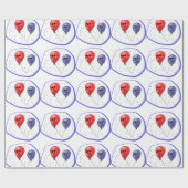 Freudenballons Geschenkpapier (Flach)