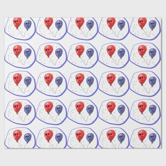 Freudenballons Geschenkpapier (Flach)