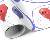 Freudenballons Geschenkpapier (Rolleneckpunkt)