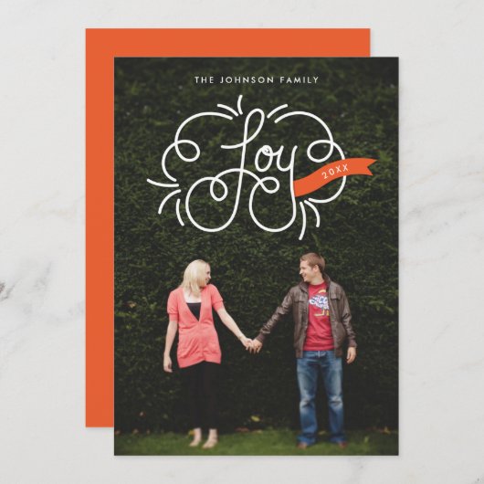 Freudenblatt-Foto Feiertagskarte (Vorne/Hinten)