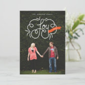 Freudenblatt-Foto Feiertagskarte (Stehend Vorderseite)