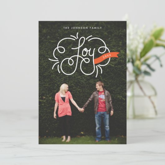 Freudenblatt-Foto Feiertagskarte (Stehend Vorderseite)