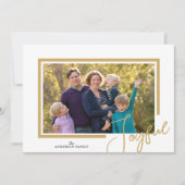 Freudendes Minimalistisches Foto Feiertagskarte (Vorderseite)