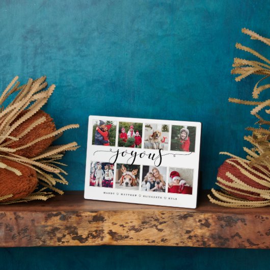 Freudendes Script Family Foto Keepake Collage Plaq Fotoplatte (Seite)