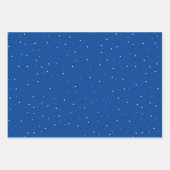 Freudendes Script Snowflake Blue und White Holiday Geschenkpapier Set (Vorderseite 3)