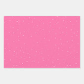 Freudendes Script Snowflake Pink Holiday Geschenkpapier Set (Vorderseite 3)