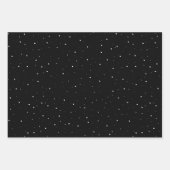 Freudendes Script Snowflake Schwarz und Weiß Urlau Geschenkpapier Set (Vorderseite 3)