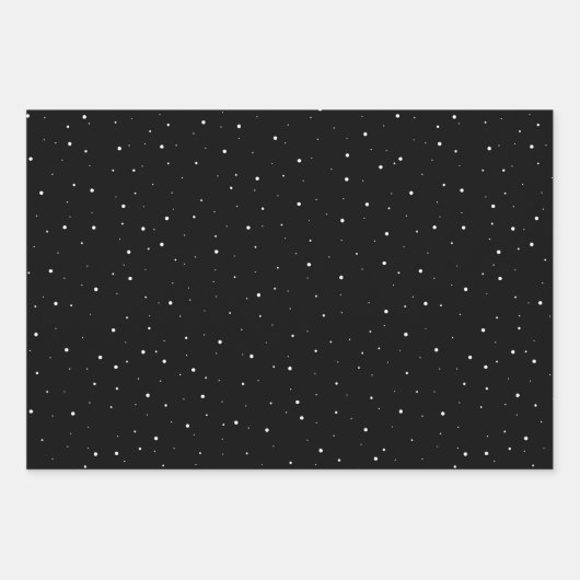 Freudendes Script Snowflake Schwarz und Weiß Urlau Geschenkpapier Set (Vorderseite 3)