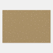 Freudendes Script Snowflakes Beige Urlaub Geschenkpapier Set (Vorderseite 3)