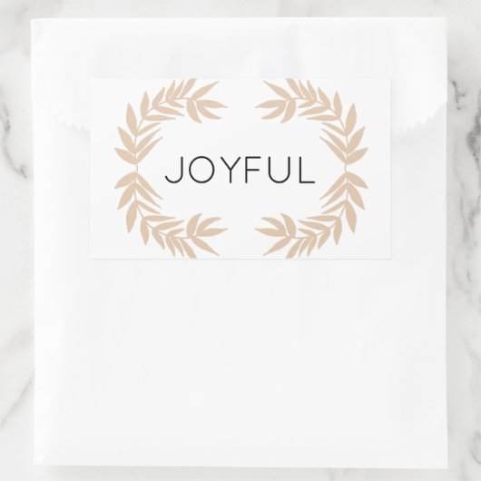 Freudene Blätter Rechteckiger Aufkleber (Tasche)