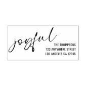 Freudene Kalligrafie-Rücksendeadresse Permastempel (Design)