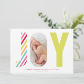 Freudene Streifen | Hellgrün Feiertagskarte (Stehend Vorderseite)