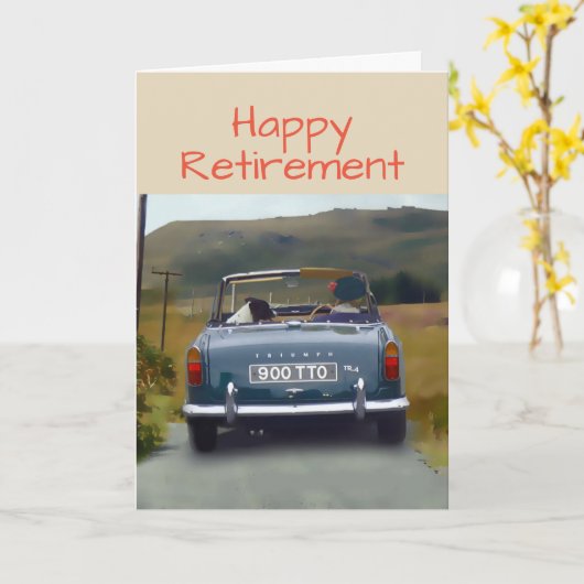 Freudenfahrer im Ruhestand Karte (Gelbe Blume)