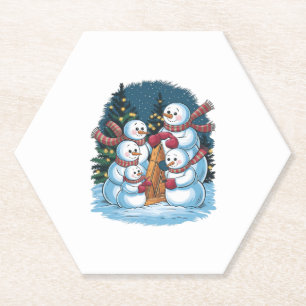 Freudenfamilie Snowman Untersetzer