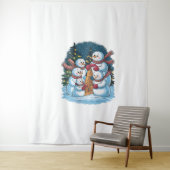 Freudenfamilie Snowman Wandteppich (Beispiel)