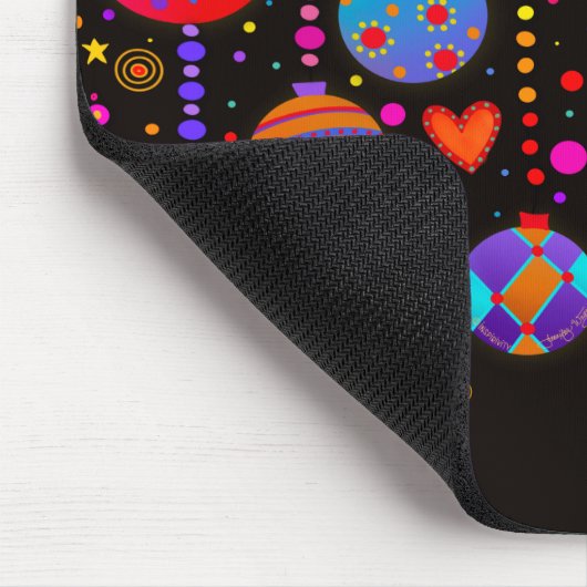 Freudenfarbene Weihnachtsschmuck-Inspirivity Mousepad (Ecke)