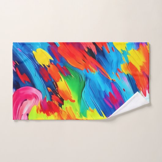 Freudenfarbige Explosionszeichnung Badhandtuch Set (Handtuch)